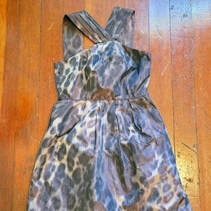 Banana Republic Leopard Dress Sz 2P